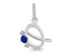 Lapis & White Topaz Alphabet Q Pendant LLP-RDA-95.