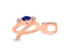 Lapis & White Topaz Alphabet Q Pendant LLP-RDA-95.