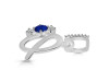 Lapis & White Topaz Alphabet Q Pendant LLP-RDA-95.