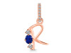 Lapis & White Topaz Alphabet R Pendant LLP-RDA-96.
