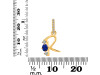 Lapis & White Topaz Alphabet R Pendant LLP-RDA-96.