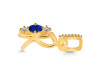 Lapis & White Topaz Alphabet R Pendant LLP-RDA-96.