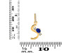 Lapis & White Topaz Alphabet S Pendant LLP-RDA-97.