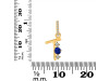 Lapis & White Topaz Alphabet T Pendant LLP-RDA-98.