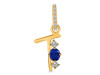 Lapis & White Topaz Alphabet T Pendant LLP-RDA-98.