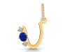 Lapis & White Topaz Alphabet U Pendant LLP-RDA-99.