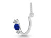 Lapis & White Topaz Alphabet U Pendant LLP-RDA-99.
