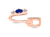 Lapis & White Topaz Alphabet U Pendant LLP-RDA-99.