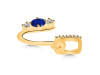 Lapis & White Topaz Alphabet U Pendant LLP-RDA-99.
