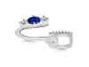 Lapis & White Topaz Alphabet U Pendant LLP-RDA-99.