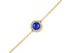 Lapis & White Topaz Bracelet With Adjustable Camera Lock LLP-RDB-65.