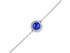 Lapis & White Topaz Bracelet With Adjustable Camera Lock LLP-RDB-65.