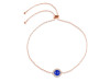 Lapis & White Topaz Bracelet With Adjustable Camera Lock LLP-RDB-65.
