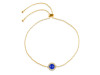 Lapis & White Topaz Bracelet With Adjustable Camera Lock LLP-RDB-65.