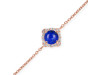 Lapis & White Topaz Bracelet With Adjustable Camera Lock LLP-RDB-66.