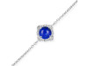 Lapis & White Topaz Bracelet With Adjustable Camera Lock LLP-RDB-66.