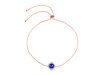 Lapis & White Topaz Bracelet With Adjustable Camera Lock LLP-RDB-66.