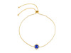 Lapis & White Topaz Bracelet With Adjustable Camera Lock LLP-RDB-66.