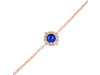 Lapis & White Topaz Bracelet With Adjustable Camera Lock LLP-RDB-67.