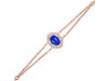 Lapis & White Topaz Bracelet With Adjustable Camera Lock LLP-RDB-68.