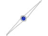 Lapis & White Topaz Bracelet With Adjustable Camera Lock LLP-RDB-83.