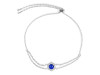 Lapis & White Topaz Bracelet With Adjustable Camera Lock LLP-RDB-83.
