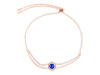 Lapis & White Topaz Bracelet With Adjustable Camera Lock LLP-RDB-83.