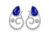 Lapis & White Topaz Stud Earring LLP-RDE-55.