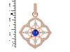 Lapis & White Topaz Pendant LLP-RDP-797-CZ-LOOP.
