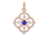 Lapis & White Topaz Pendant LLP-RDP-797-CZ-LOOP.