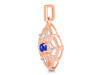 Lapis & White Topaz Pendant LLP-RDP-797-CZ-LOOP.
