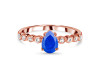 Lapis & White Topaz Ring LLP-RR-419D.