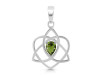 Moldavite Triquetra Heart Knot Pendant MLD-RDEP-880.