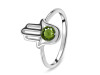 Moldavite Hamsa Hand Ring MLD-RDR-2163.