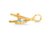 Opal & White Topaz Alphabet A Pendant OPL-RDA-1.
