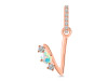 Opal & White Topaz Alphabet V Pendant OPL-RDA-100.