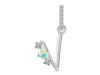 Opal & White Topaz Alphabet V Pendant OPL-RDA-100.