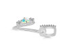 Opal & White Topaz Alphabet V Pendant OPL-RDA-100.