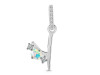 Opal & White Topaz Alphabet Y Pendant OPL-RDA-103.