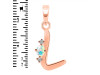 Opal & White Topaz Alphabet L Pendant OPL-RDA-12.