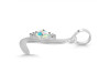 Opal & White Topaz Alphabet L Pendant OPL-RDA-12.