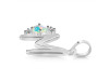 Opal & White Topaz Alphabet M Pendant OPL-RDA-13.