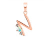Opal & White Topaz Alphabet N Pendant OPL-RDA-14.