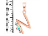 Opal & White Topaz Alphabet N Pendant OPL-RDA-14.