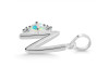 Opal & White Topaz Alphabet N Pendant OPL-RDA-14.
