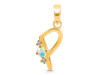 Opal & White Topaz Alphabet P Pendant OPL-RDA-16.