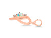 Opal & White Topaz Alphabet P Pendant OPL-RDA-16.