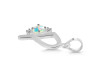 Opal & White Topaz Alphabet P Pendant OPL-RDA-16.