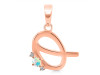 Opal & White Topaz Alphabet Q Pendant OPL-RDA-17.