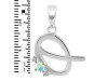 Opal & White Topaz Alphabet Q Pendant OPL-RDA-17.